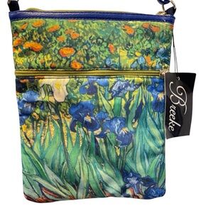 Breeke Van Gogh Iris Irises museum Art Artist crossbody Bag handbag purse.